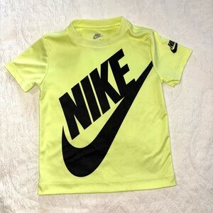 Nike Kids Short Sleeve Tee - Neon Yellow with Black Logo